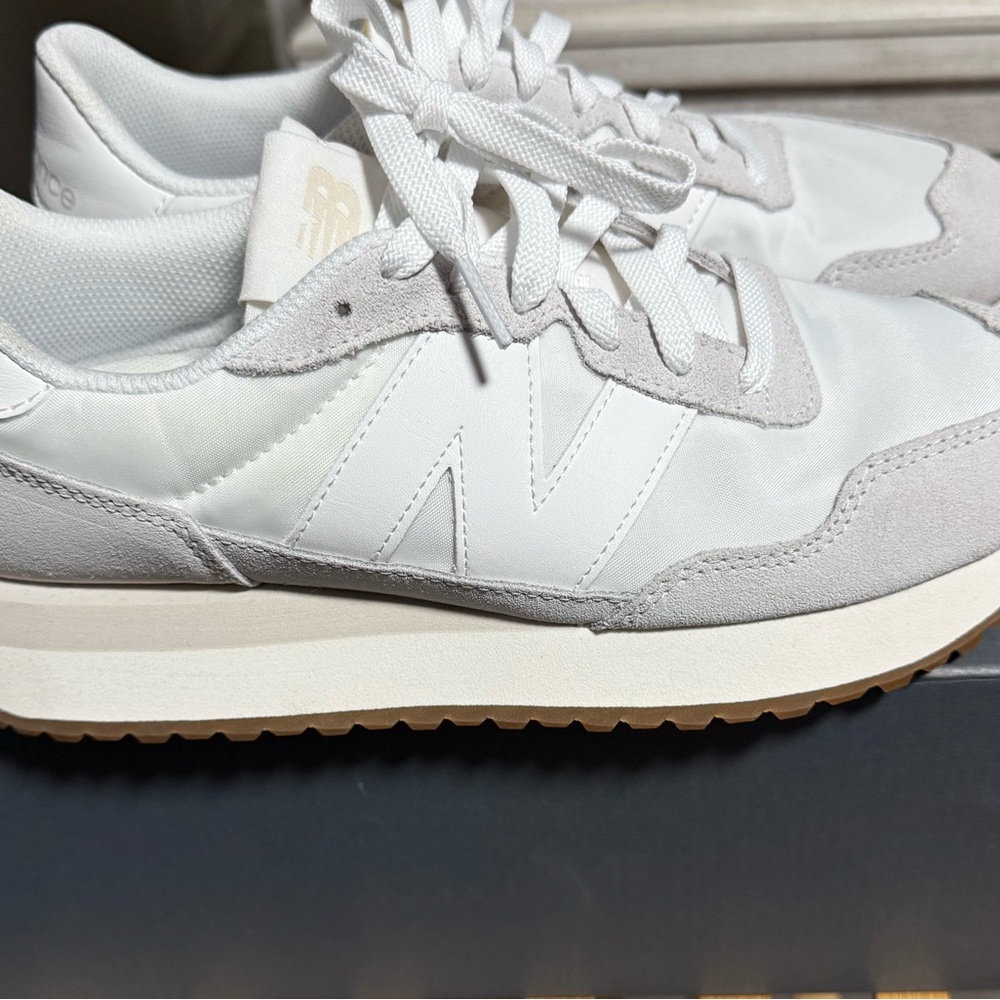 New Balance White and Gray Athletic Shoes